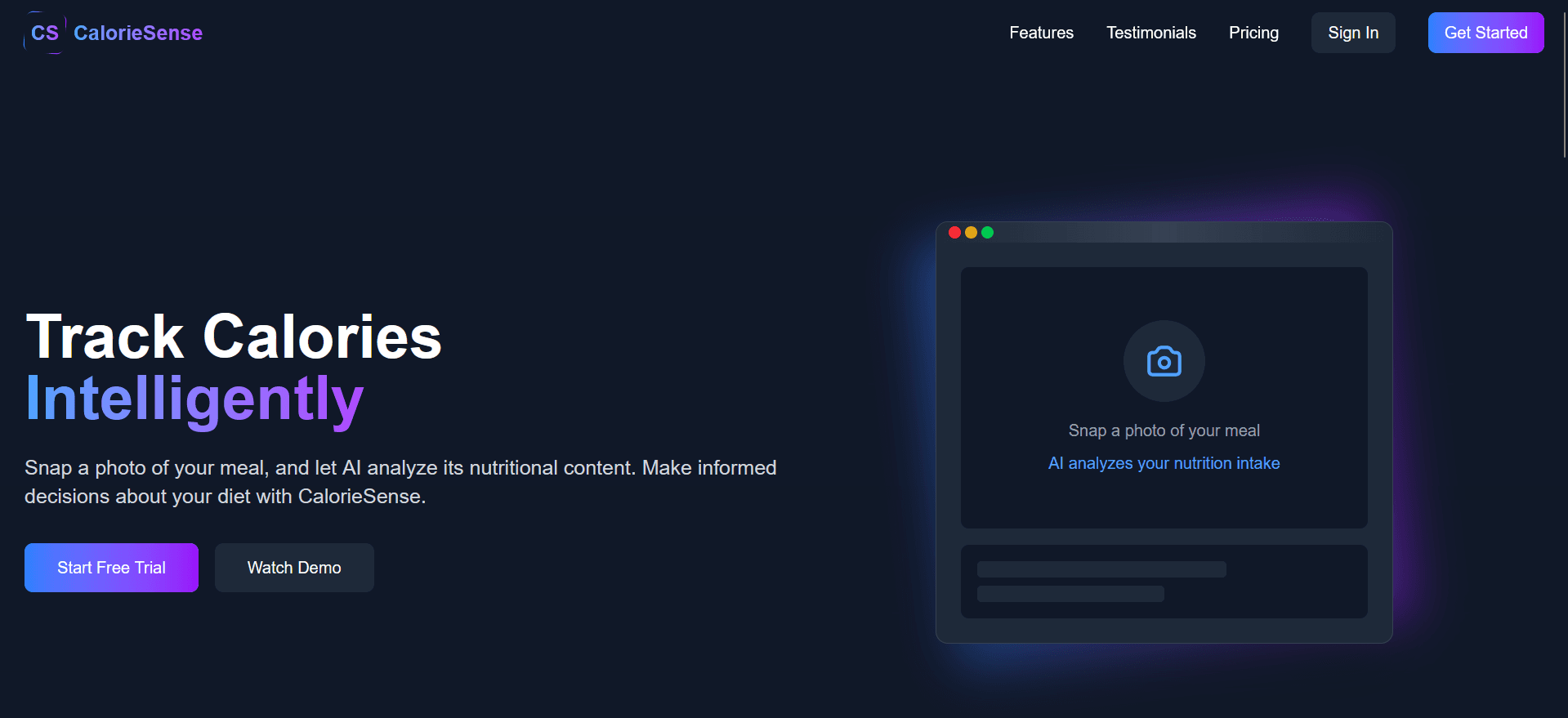 CalorieSense Featured Project